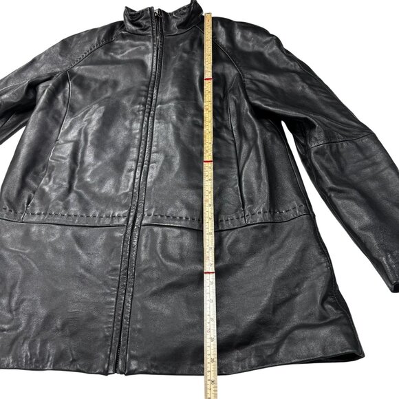 Wilsons Leather Womens Black Jacket With Thinsulate Insulation M Size - Picture 4 of 10